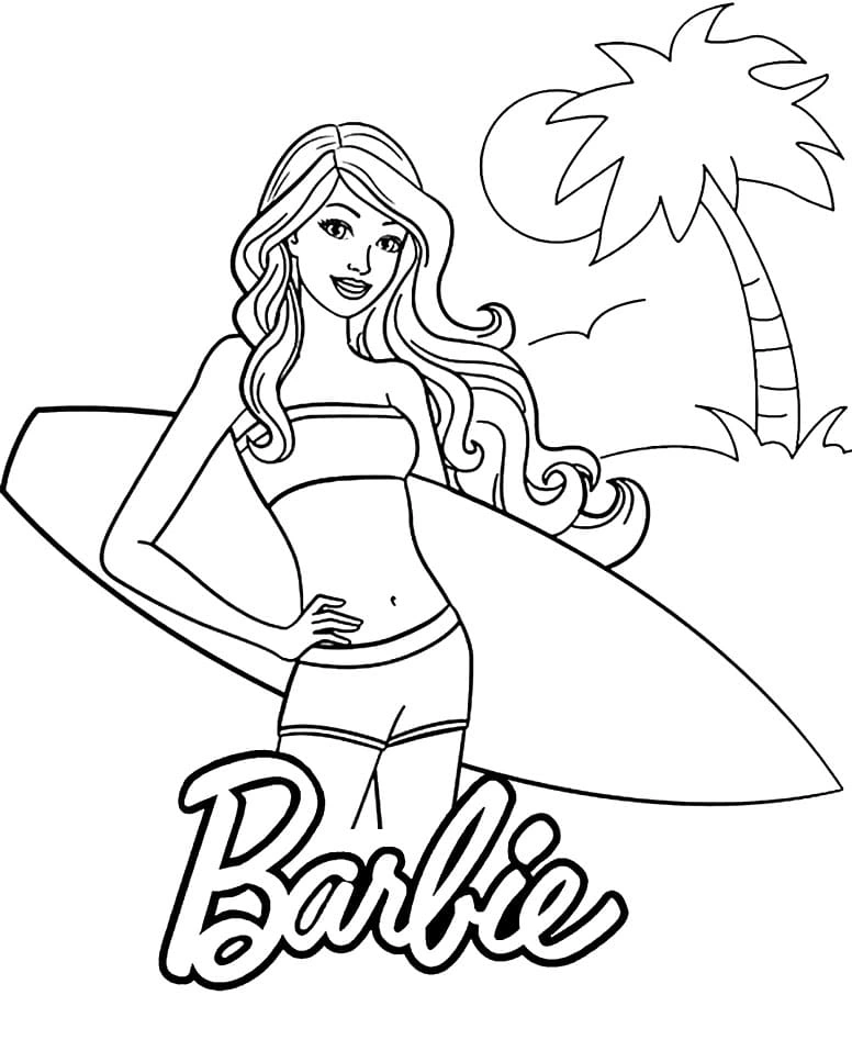 Kolorowanka barbie na wakacjach
